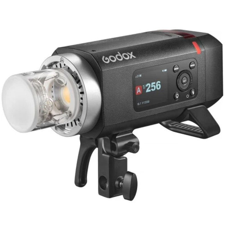 Packshot du flash de studio GODOX AD400PRO II, 400 Ws, sur fond blanc.