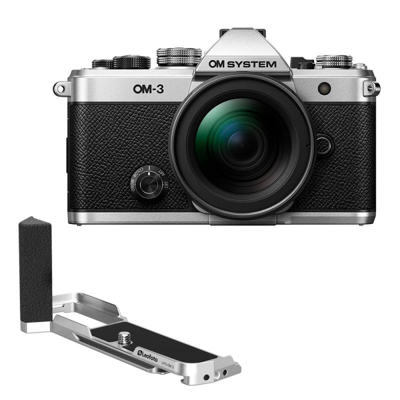 OM SYSTEM OM-3 Silver + 12-45 mm f/4 PRO ED + Grip Leofoto