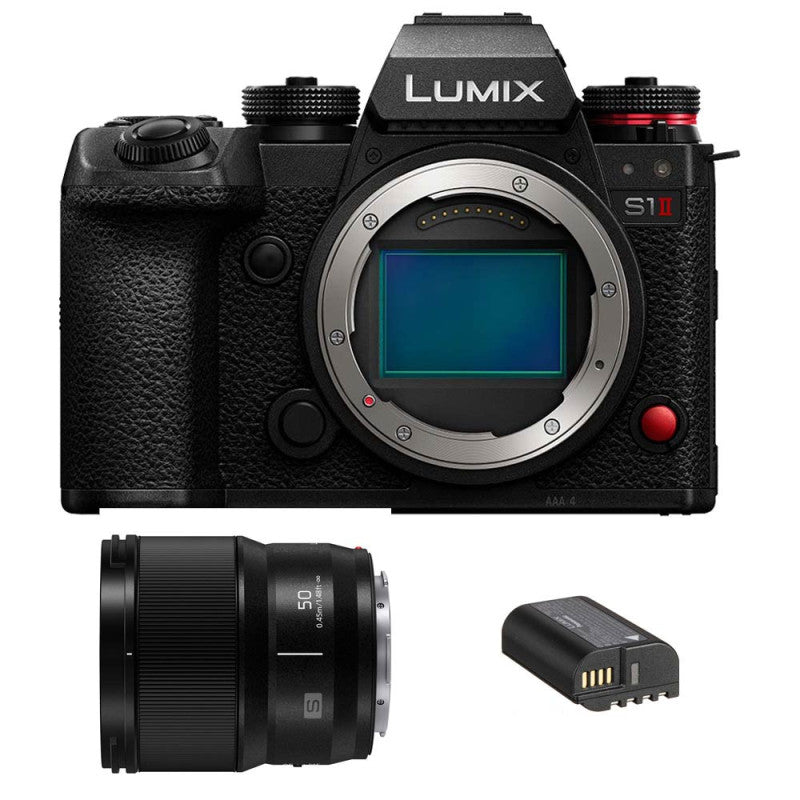 PANASONIC LUMIX DC-S1II + L 50 mm f/1,8 S PRO + 2e batterie DMW-BLK22E