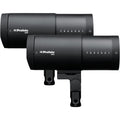 Packshot du 523894, kit d'éclairage studio professionnel avec deux flashs noirs