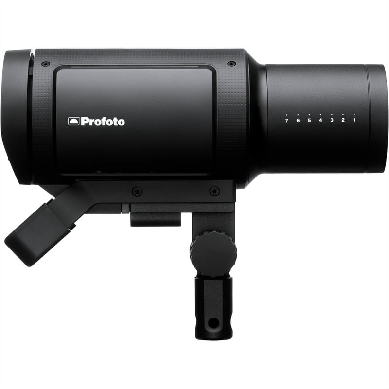 Profoto Pro-B3 Single Kit modèle 523471 avec tête de flash et bloc batterie sur fond neutre, packsho